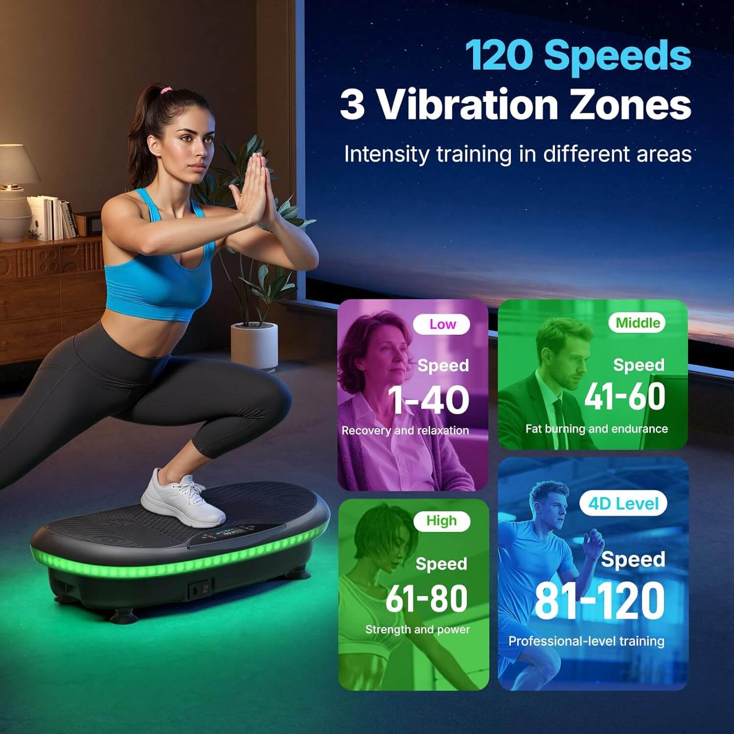 MERACH CV55 7-In-1 4D Vibration Plate Exercise Machine