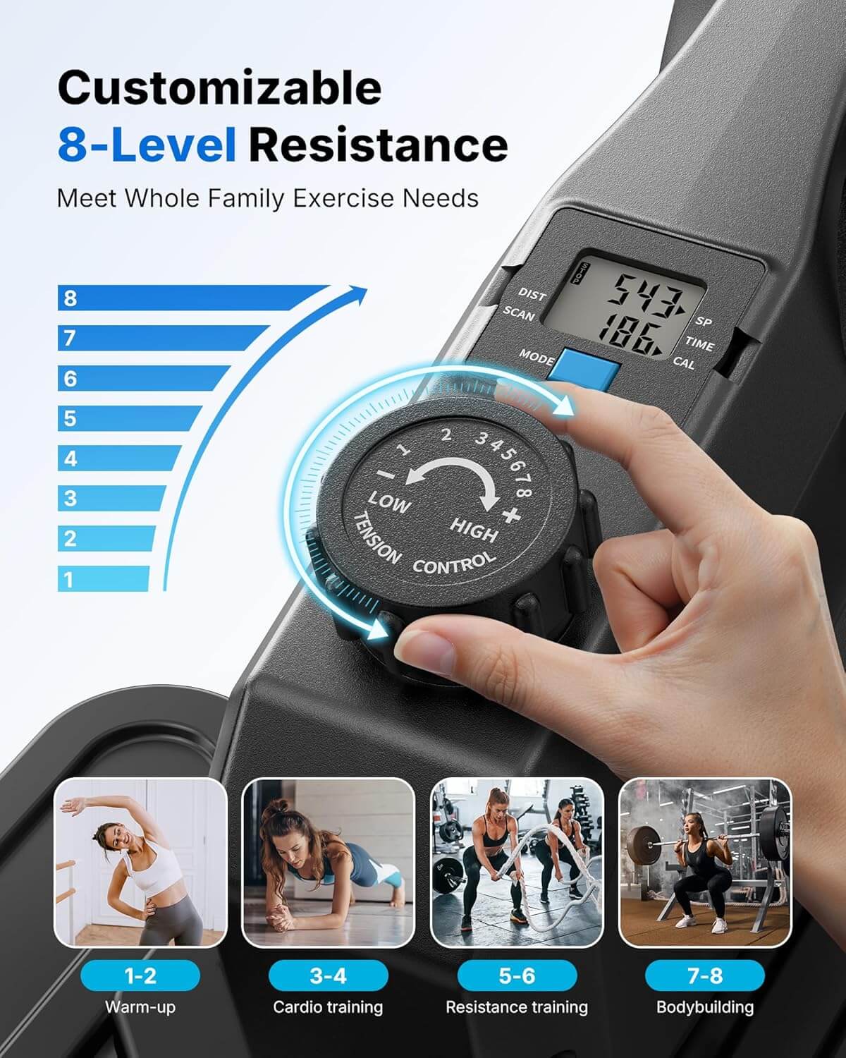 MERACH MR-E43 Under Desk Elliptical Machine