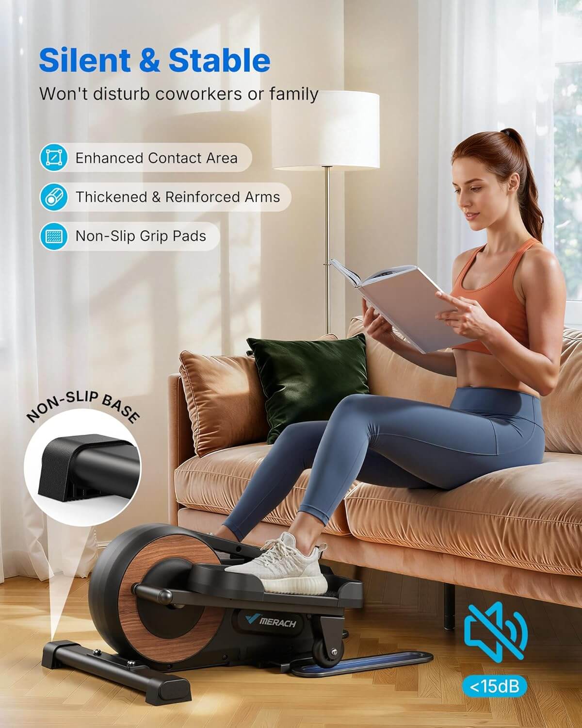 MERACH MR-E43 Under Desk Elliptical Machine