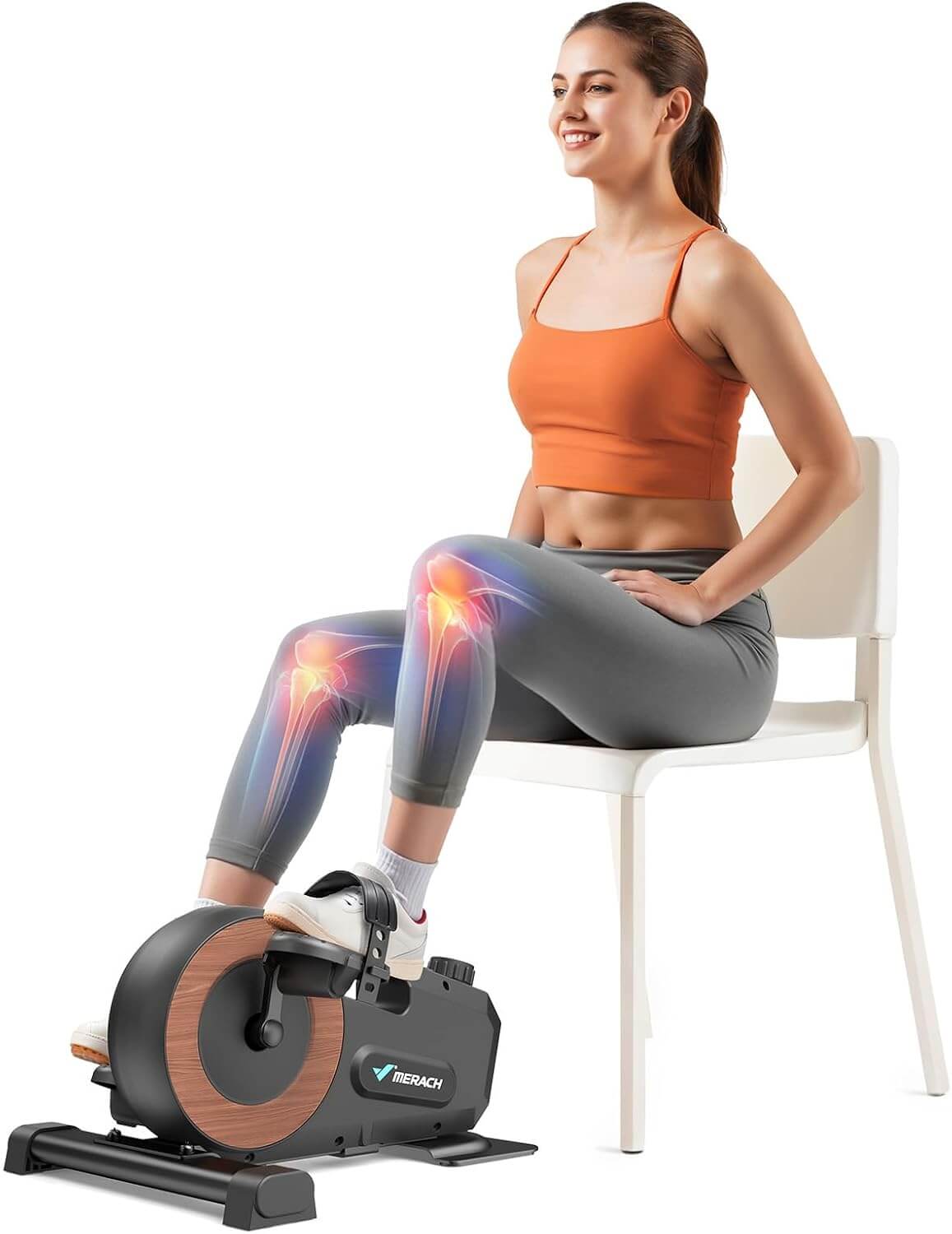 MERACH MR-E43W2 Under Desk Pedal Exerciser Mini Exercise Bike