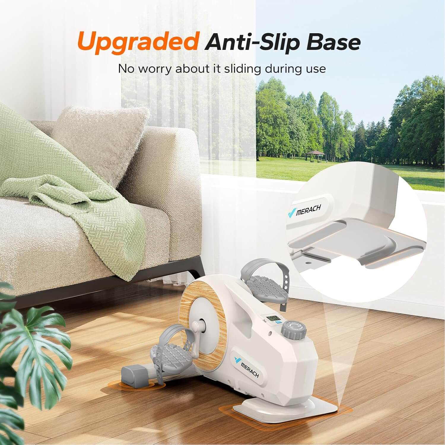 MERACH MR-E43W2 Under Desk Pedal Exerciser Mini Exercise Bike