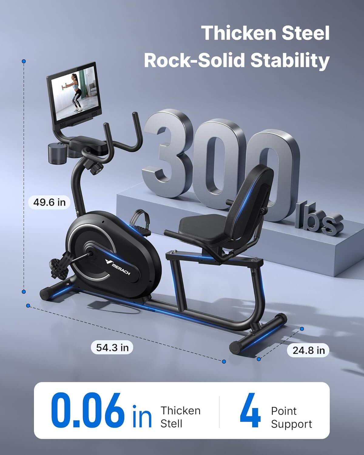MERACH MR-S08B3 Recumbent Exercise Bike