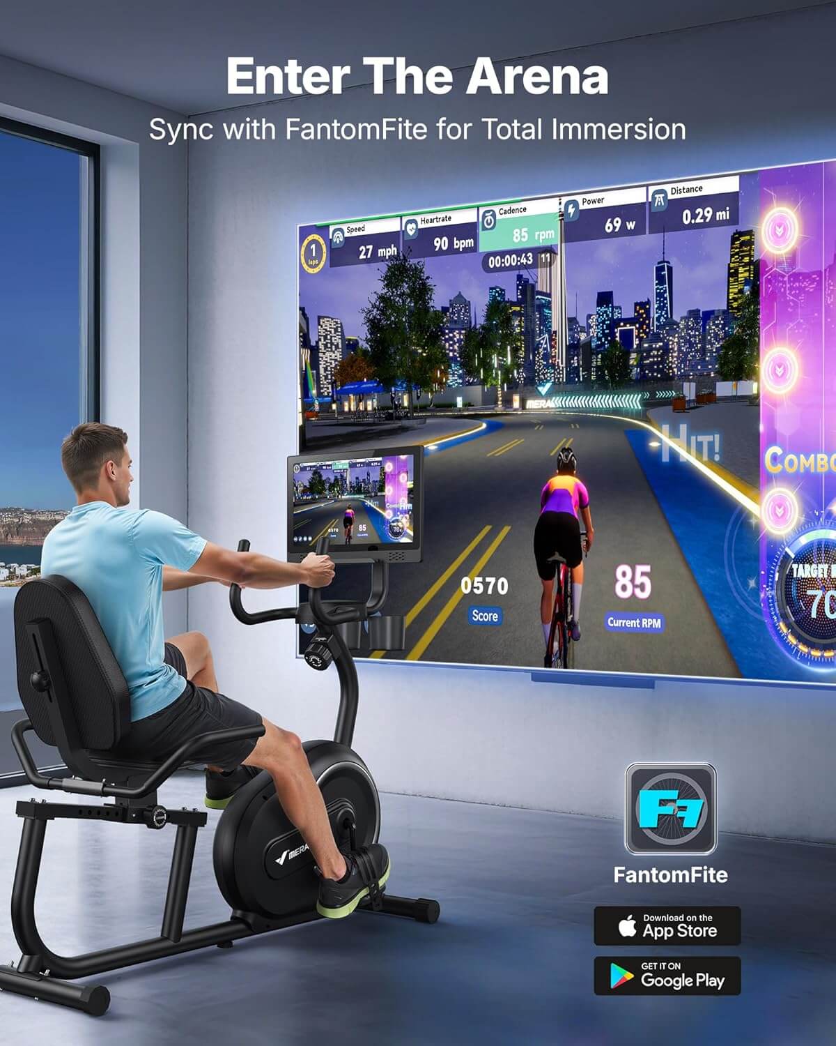MERACH MR-S08B3 Recumbent Exercise Bike