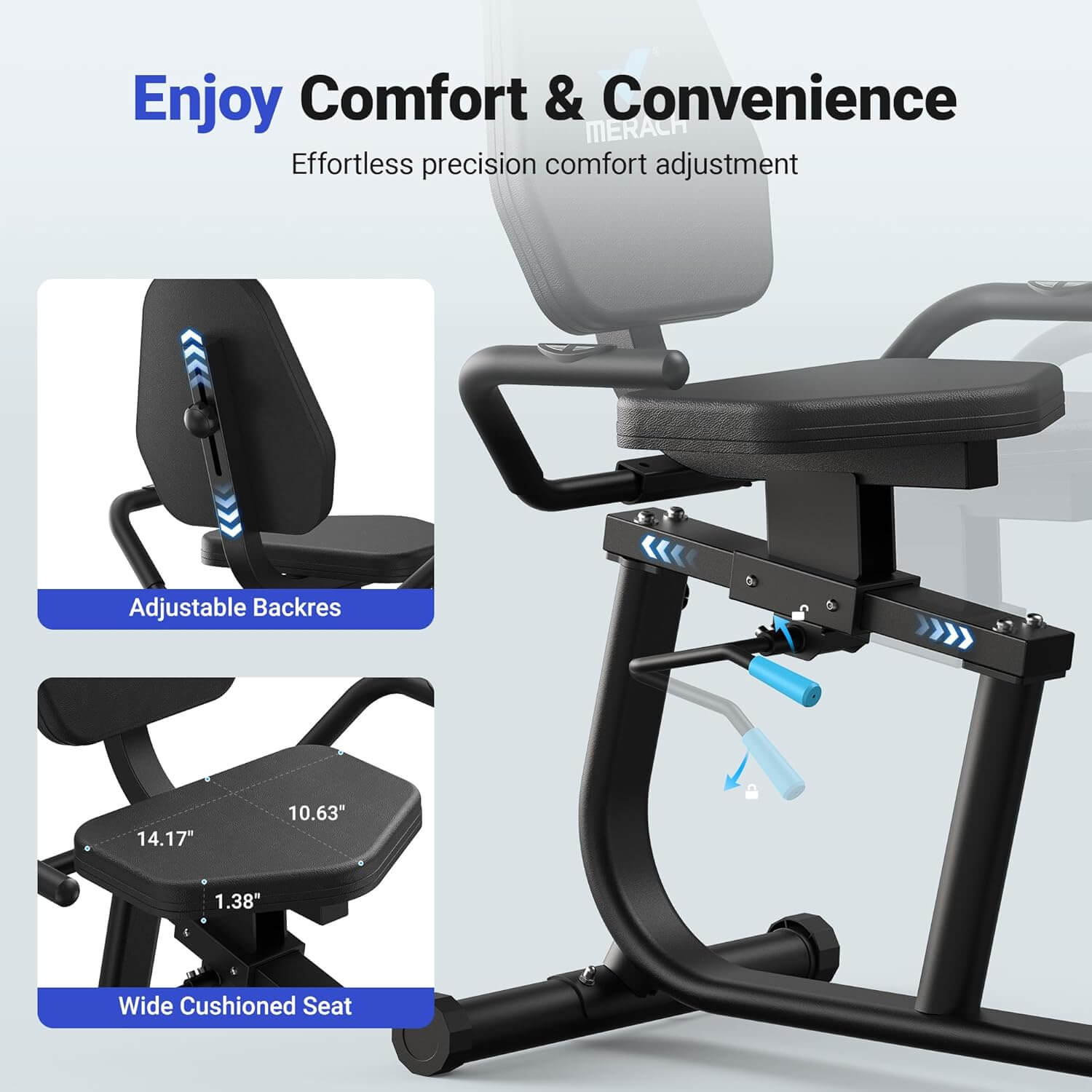 MERACH MR-S23 Magnetic Recumbent Exercise Bike