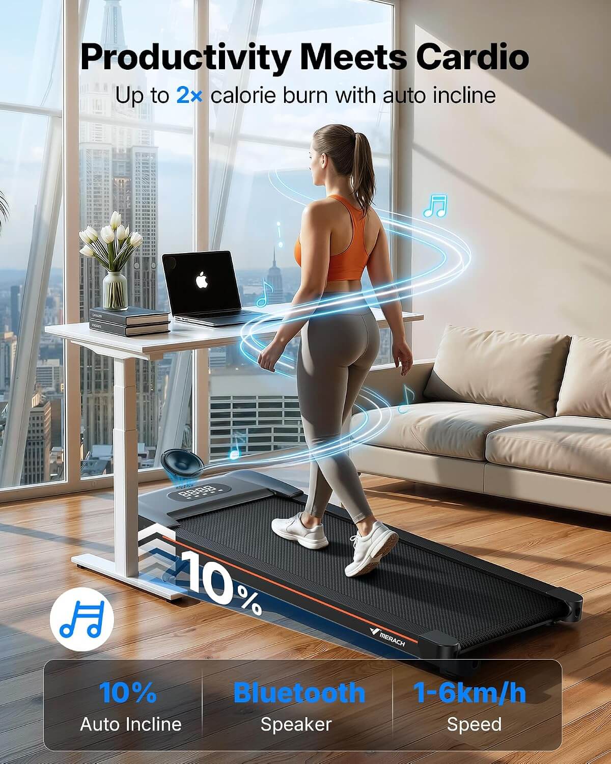 MERACH MR-T25 W50Lite Walking Pad Treadmill