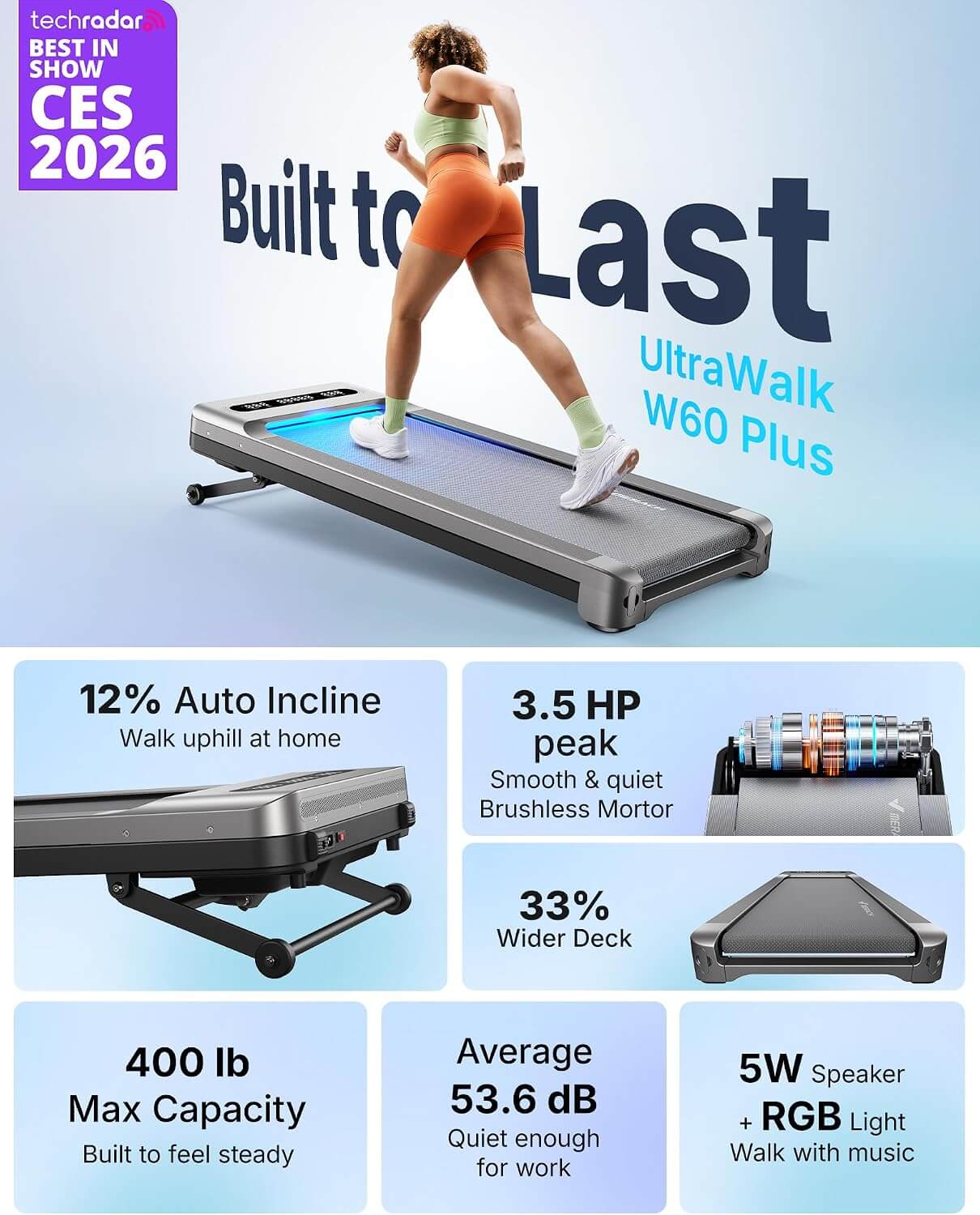 MERACH MR-T27 UltraWalk W60 Walking Pad Treadmill