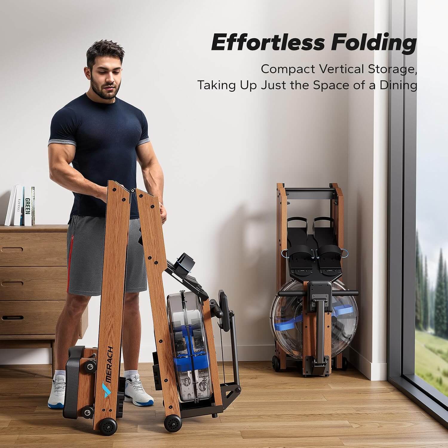 MERACH R280 Foldable Water Rowing Machine
