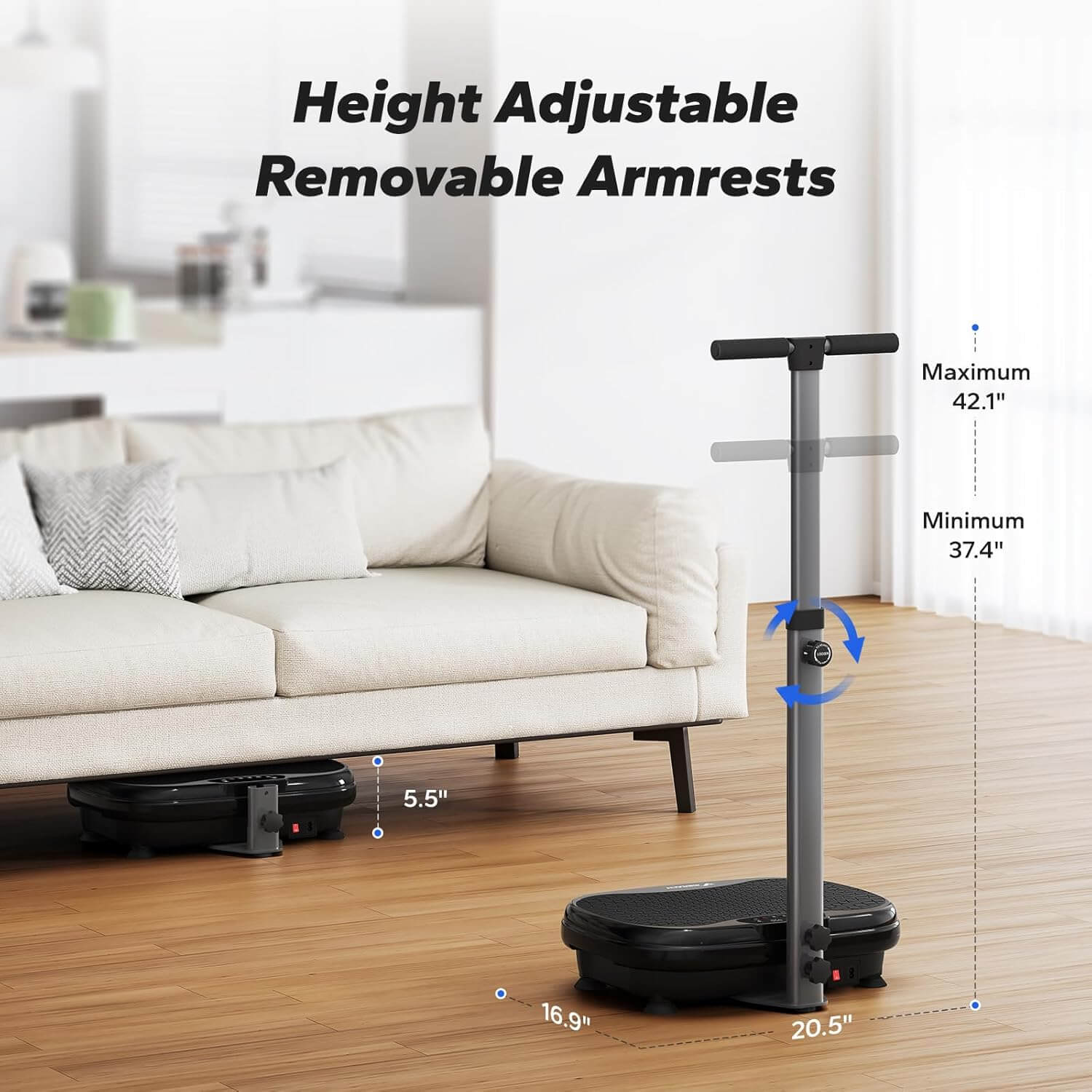 MERACH V44 Vibration Plate Exercise Machine with Handrails