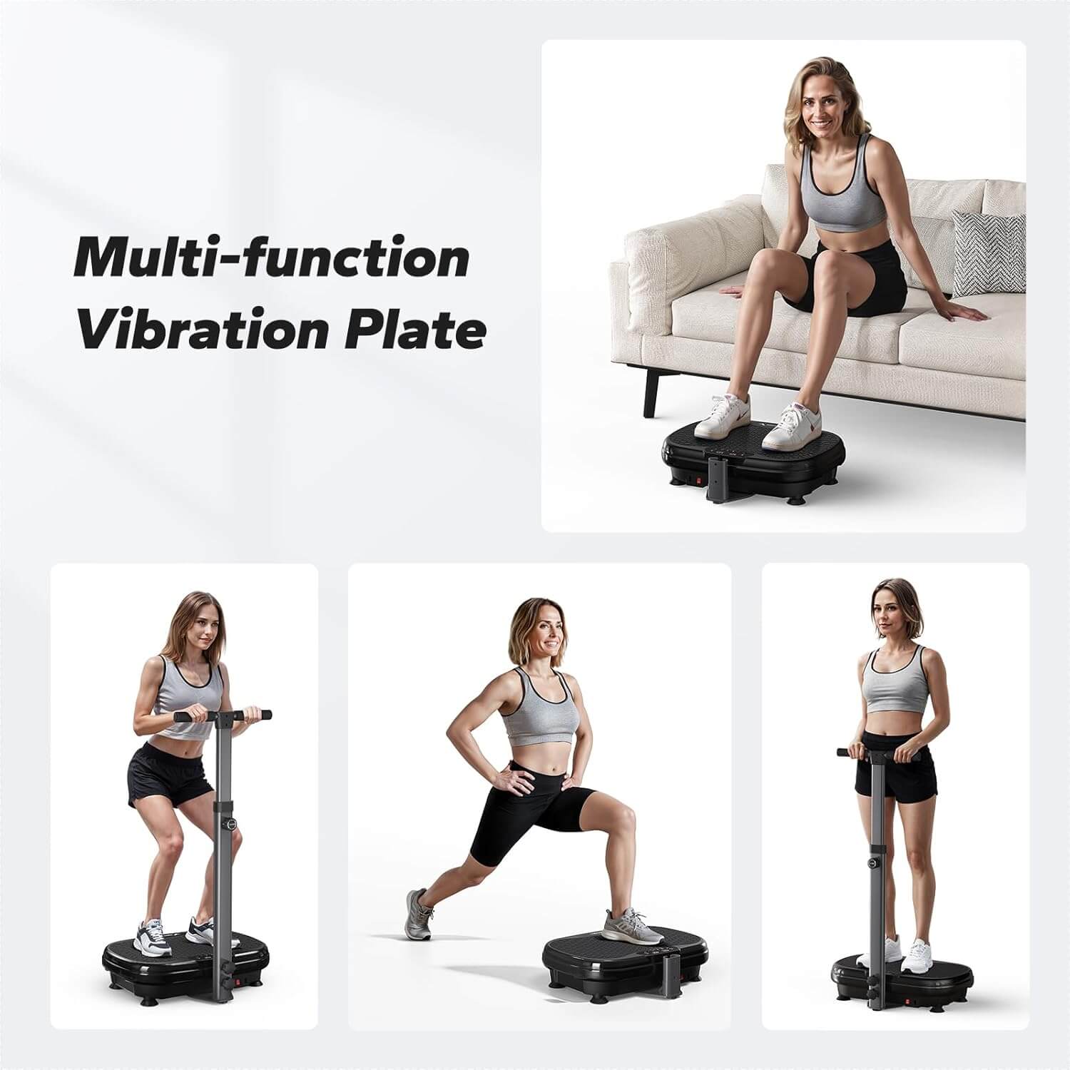 MERACH V44 Vibration Plate Exercise Machine with Handrails