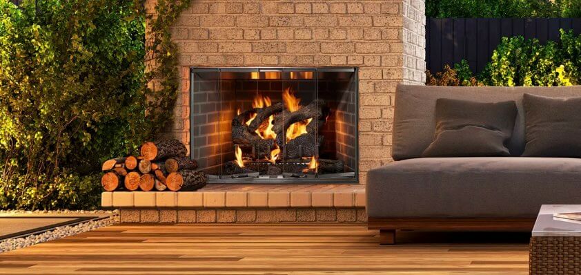 Majestic Cottagewood 36" Outdoor Wood Burning Fireplace ODCTGWD-36