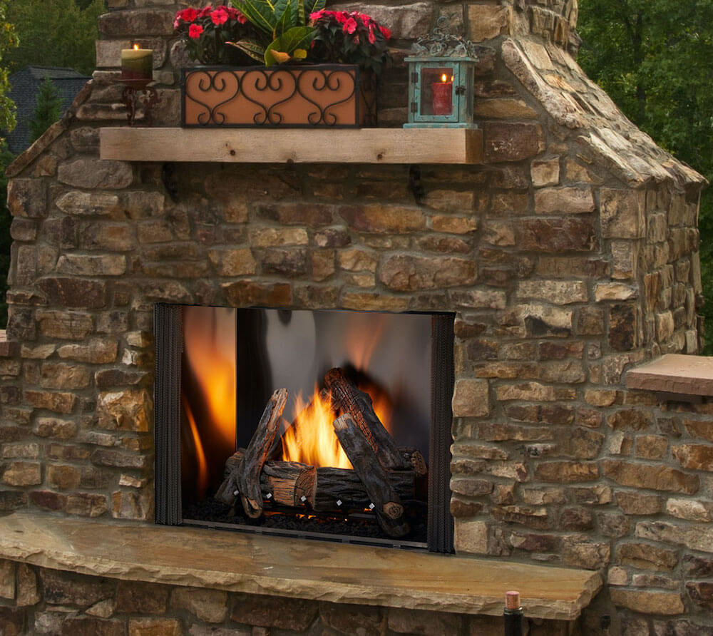 Majestic Courtyard 42 ODCOUG-42 Traditional Outdoor Gas Fireplace