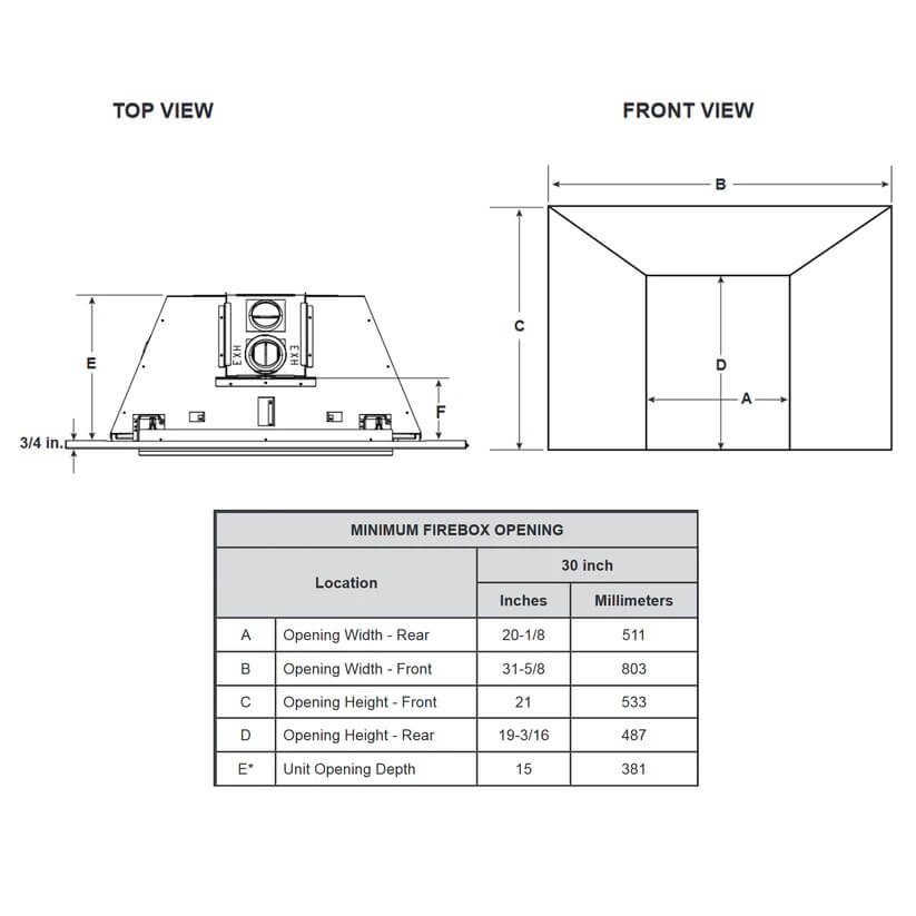 Majestic Jasper 30" JASPER30IN Direct Vent Gas Fireplace Insert