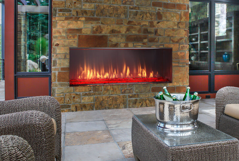 Majestic LANAI 48 Outdoor Linear Gas Fireplace, IntelliFire Ignition, ODLANAIG-48