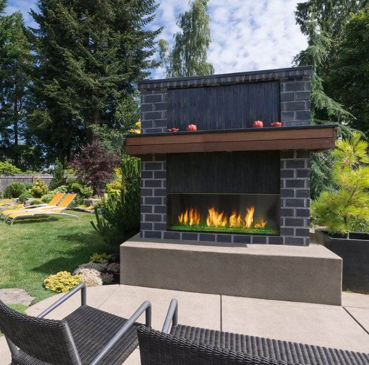 Majestic LANAI 48 Outdoor Linear Gas Fireplace, IntelliFire Ignition, ODLANAIG-48