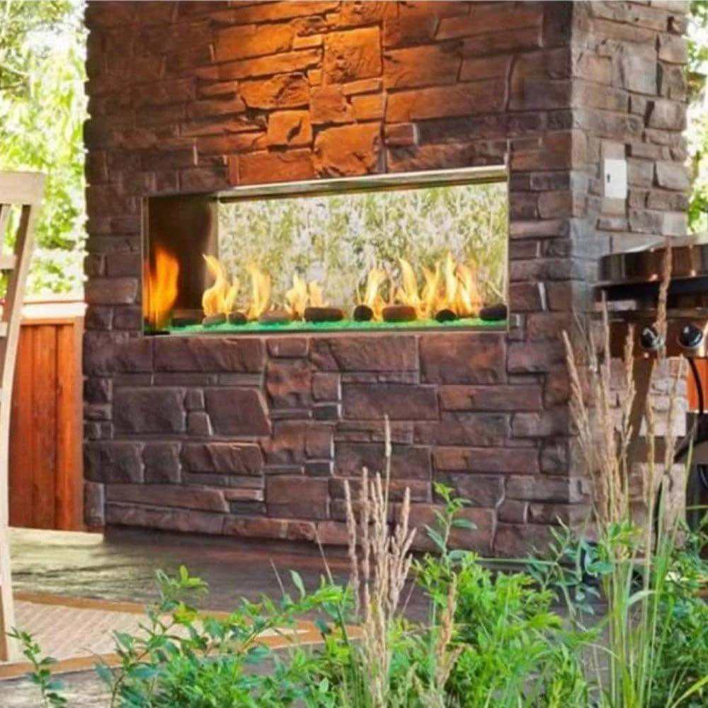 Majestic LANAI 48 SEE-THROUGH Outdoor Linear Gas Fireplace, ODLANAIGST-48