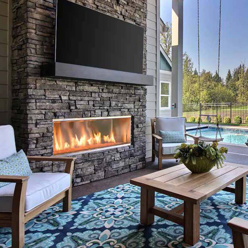 Majestic LANAI 60 Outdoor Linear Gas Fireplace, IntelliFire Ignition, ODLANAIG-60