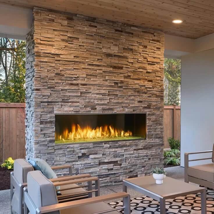Majestic LANAI 60 Outdoor Linear Gas Fireplace, IntelliFire Ignition, ODLANAIG-60