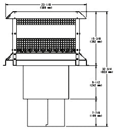 Majestic MAJ Stainless Steel ST1175 Square Termination Cap, ST1175SS