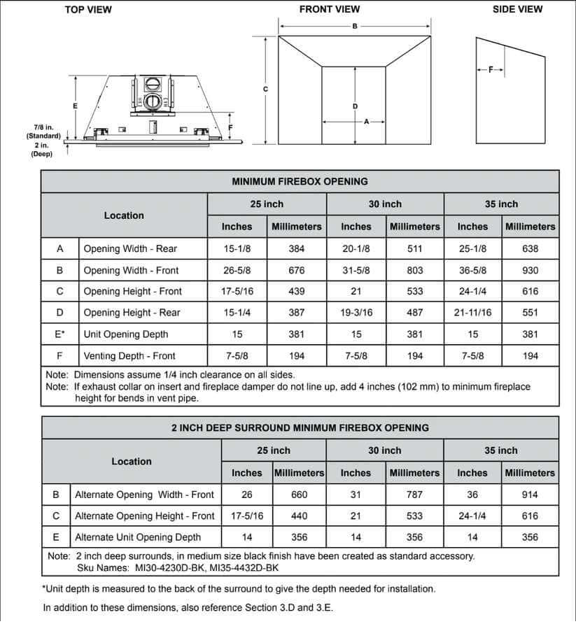 Majestic Trilliant 35" TRILLIANT35IN Direct Vent Gas Fireplace Insert, Intellifire Touch Ignition System