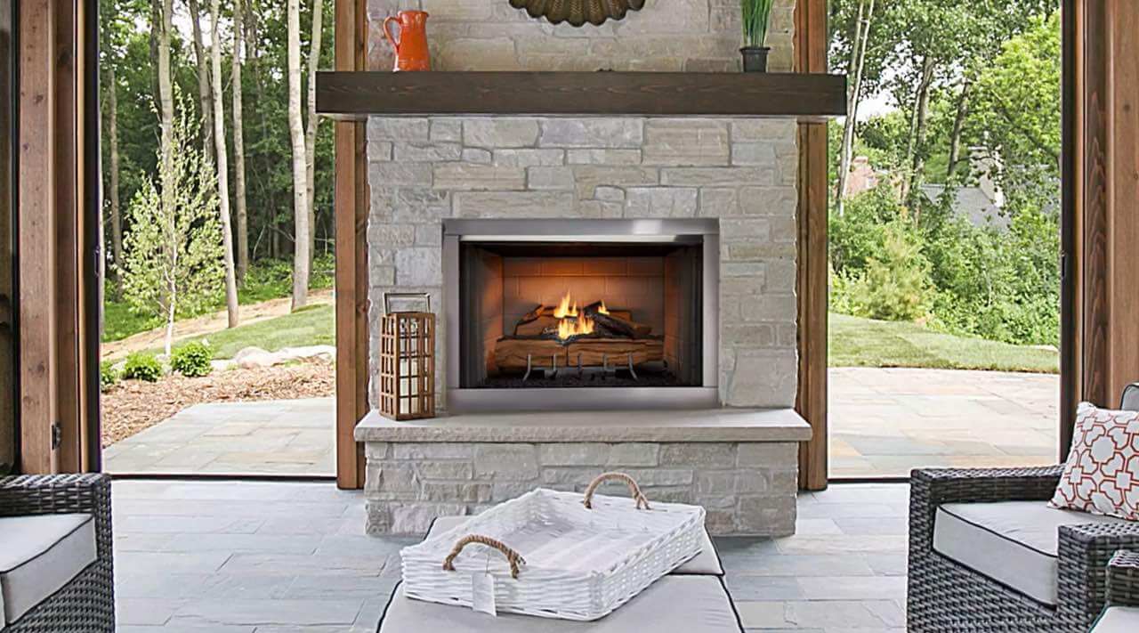 Majestic VESPER 42" Outdoor Vent-Free Gas Fireplace, VOFB42