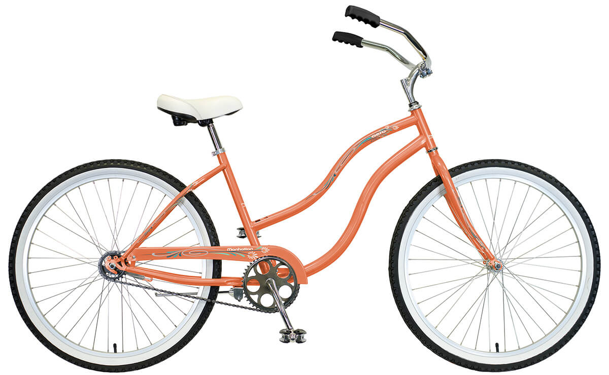 Manhattan AERO Women's Step-Through Single Speed Cruiser Bike, One Size