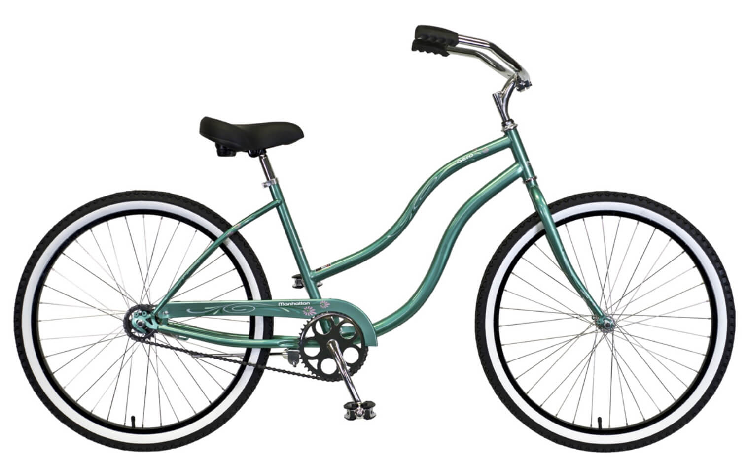 Manhattan AERO Women's Step-Through Single Speed Cruiser Bike, One Size