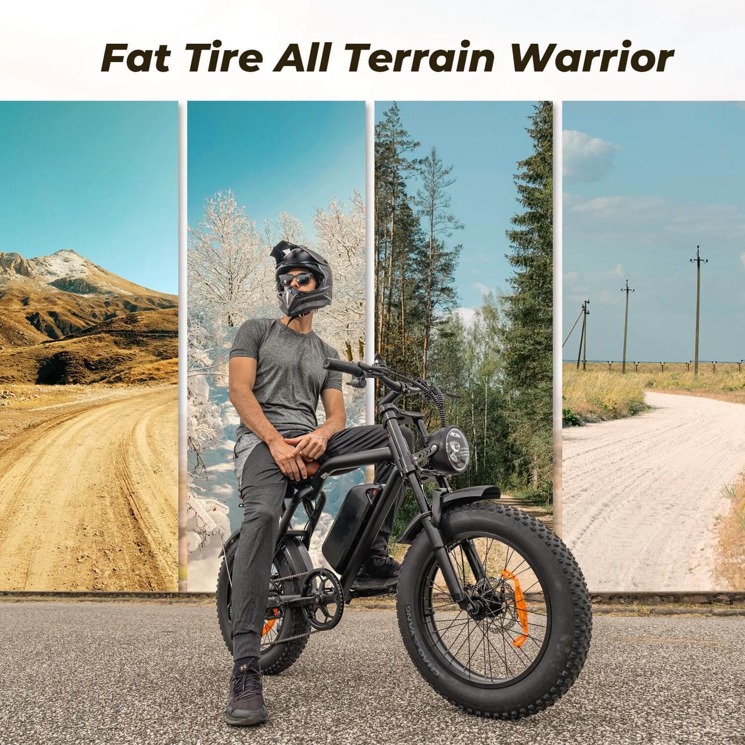 Megawheels EB01 1500W 48V Full Suspension Fat Tire Electric Bike