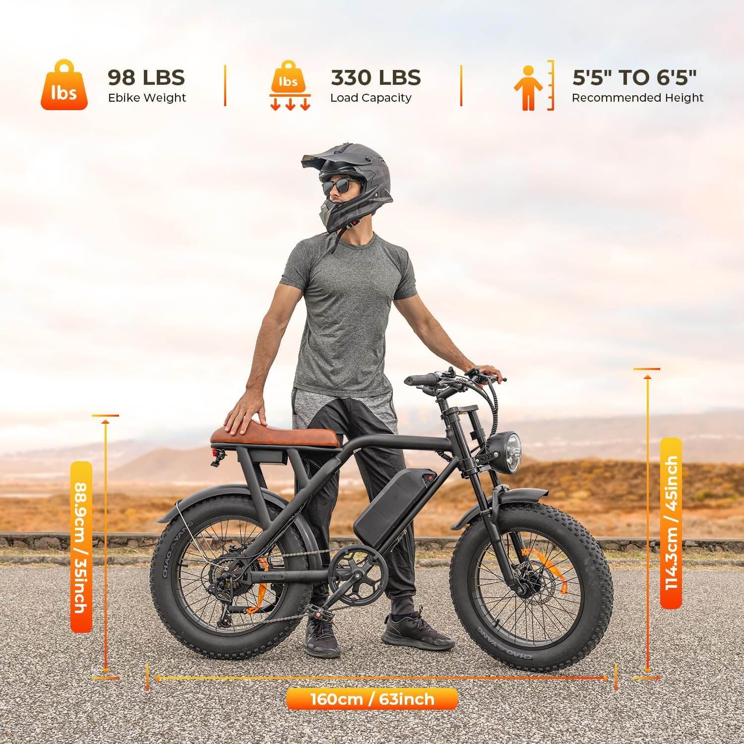 Megawheels EB01 1500W 48V Full Suspension Fat Tire Electric Bike