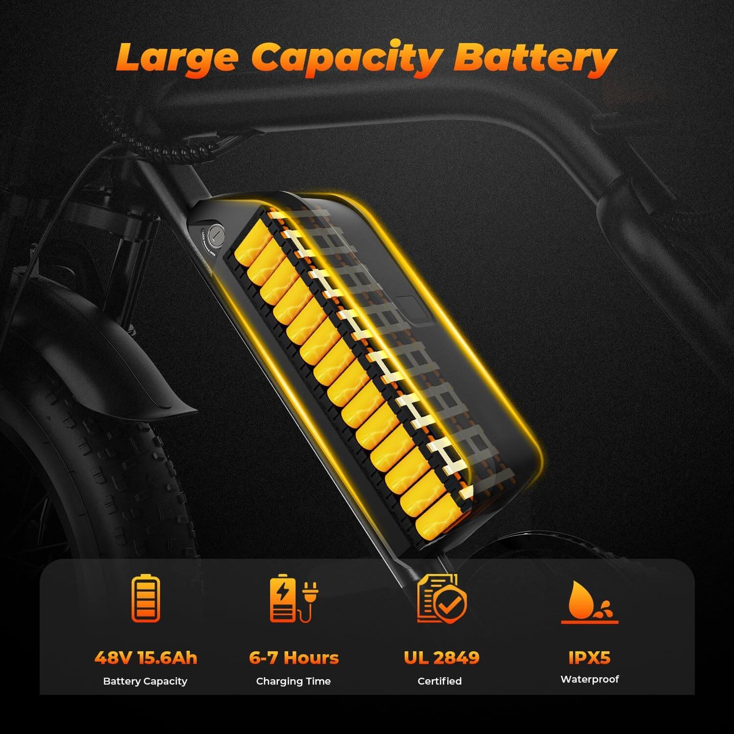 Megawheels EB01 1500W 48V Full Suspension Fat Tire Electric Bike