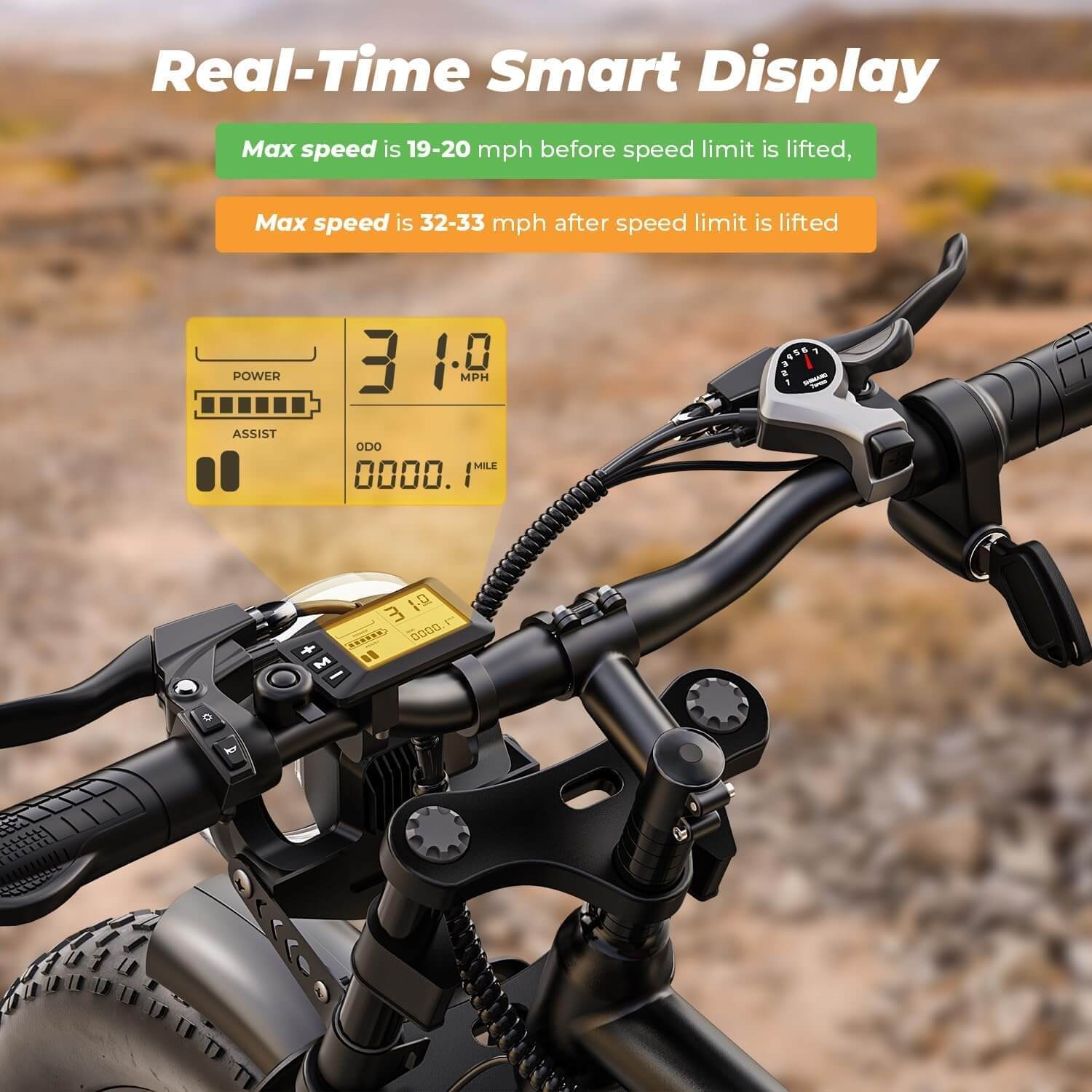 Megawheels EB01 1500W 48V Full Suspension Fat Tire Electric Bike