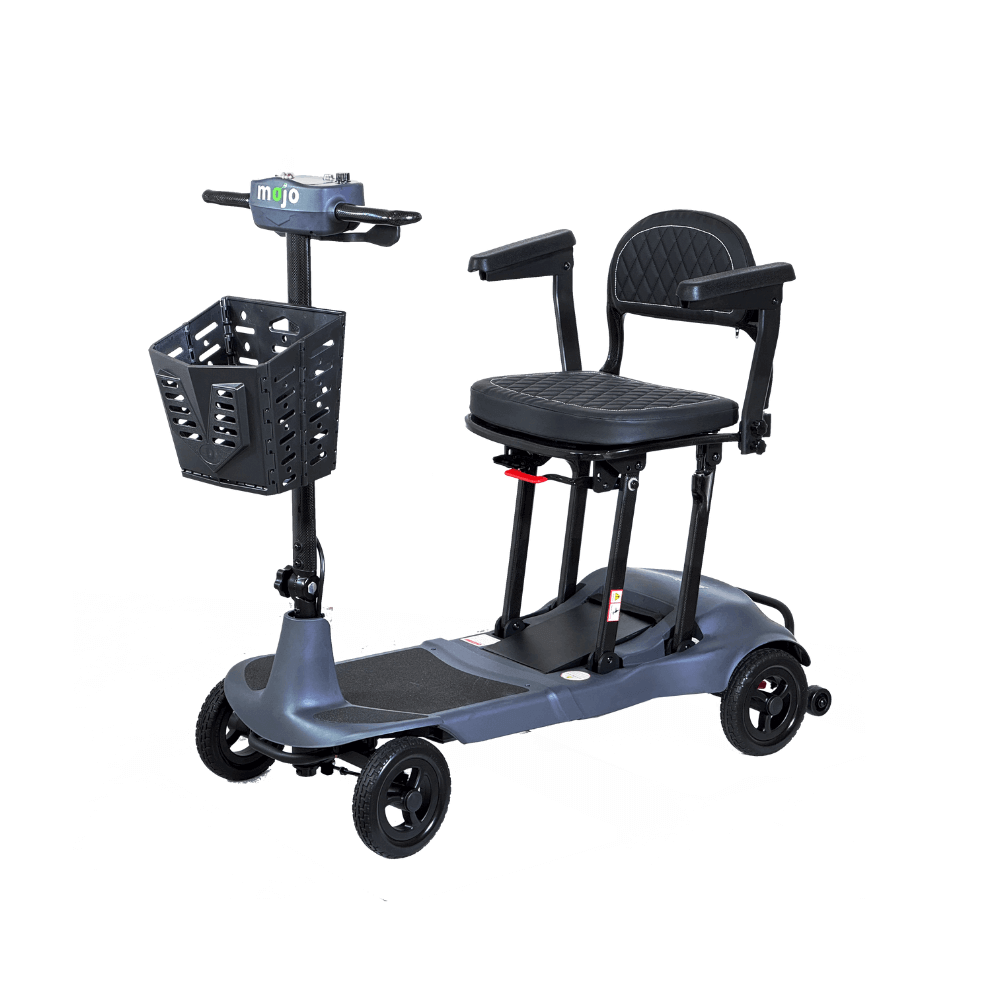 MoJo T580 Carbon Fiber 4 Wheel Lightweight Folding Electric Mobility Scooter