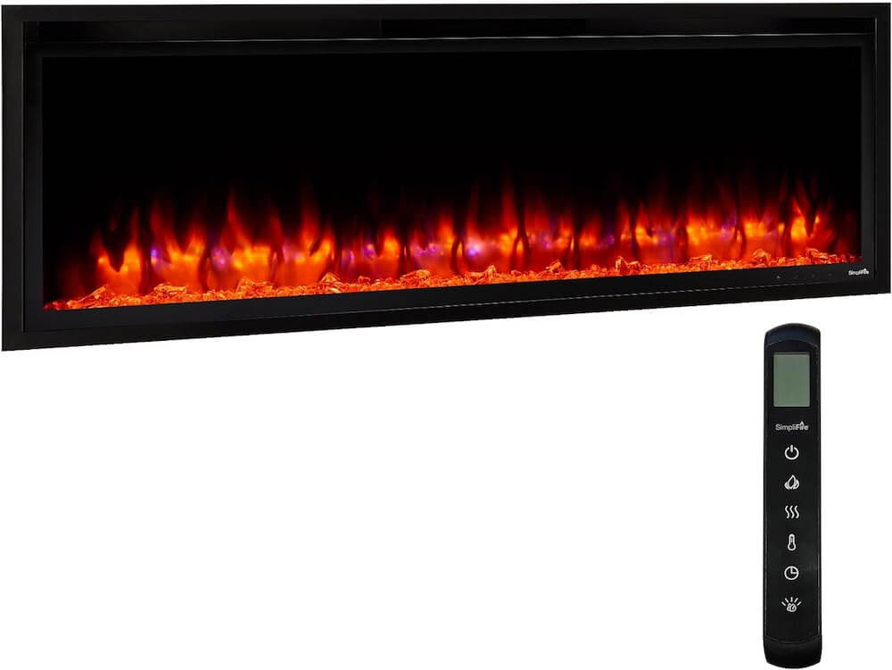 Monessen Allusion Simplifire PLATINUM SF-ALLP50-BK 50" Recessed Linear Electric Fireplace