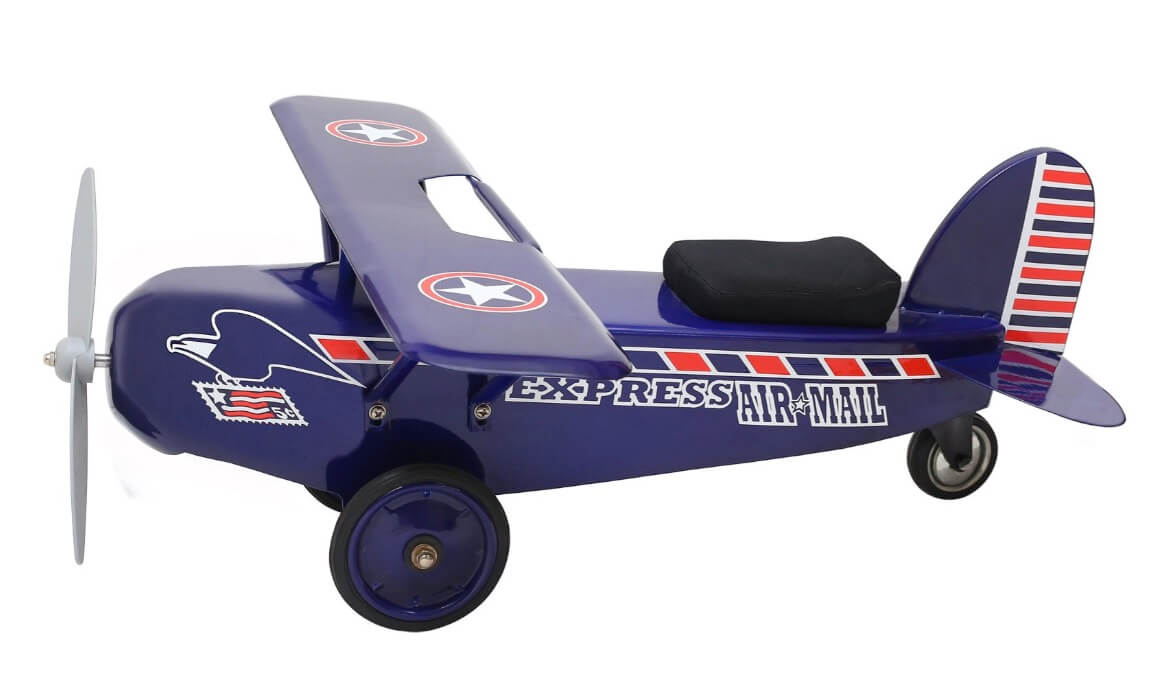 Morgan Cycle EXPRESS AIR MAIL Airplane Scoot Foot To Floor Ride-On Toy