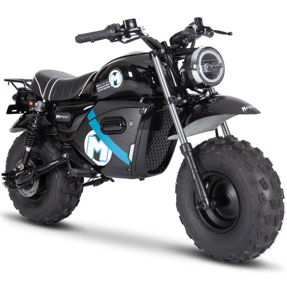 MotoTec 1500W 60V 20Ah Lithium Electric Mini Bike Twist Throttle