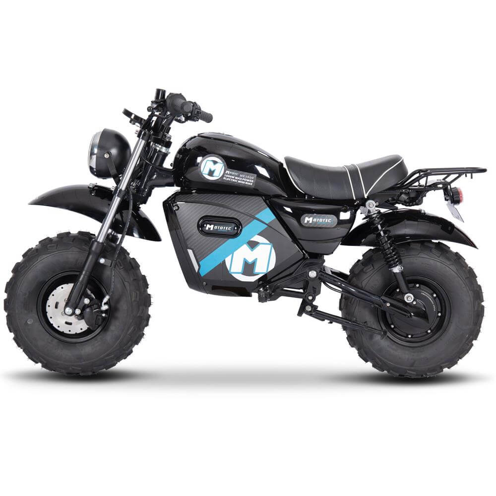 MotoTec 1500W 60V 20Ah Lithium Electric Mini Bike Twist Throttle
