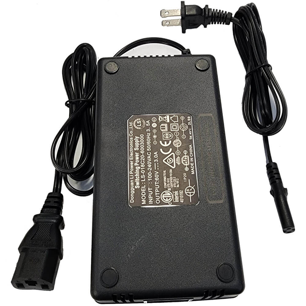 MotoTec Replacement 60V BATTERY CHARGER for Mud Monster XL 2000W Electric Go-Kart