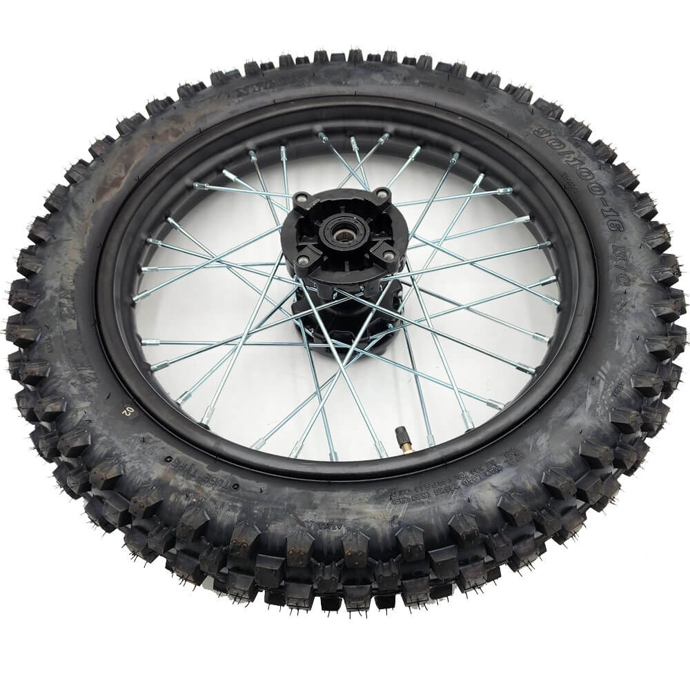 MotoTec Replacement FRONT WHEEL ASSEMBLY for 1200W 48V Electric Trike