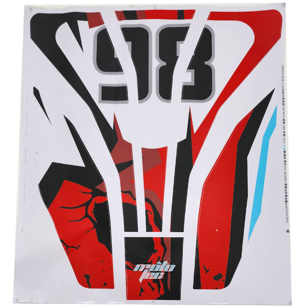 MotoTec Replacement HOOD STICKER for Mud Monster XL 212cc/2000W Go-Kart