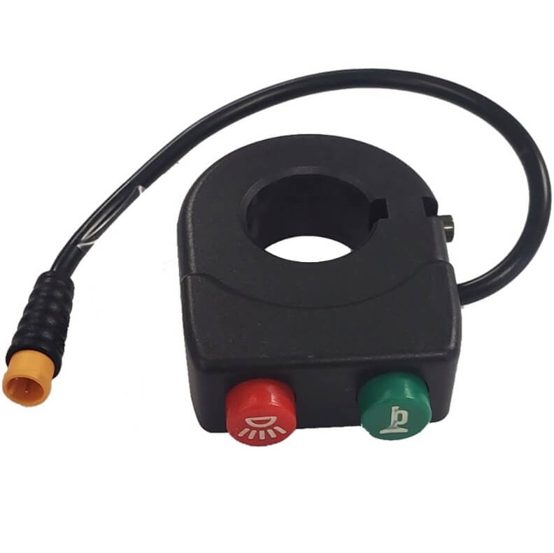 MotoTec Replacement HORN LIGHT BUTTON for Metro 36V Electric Scooter