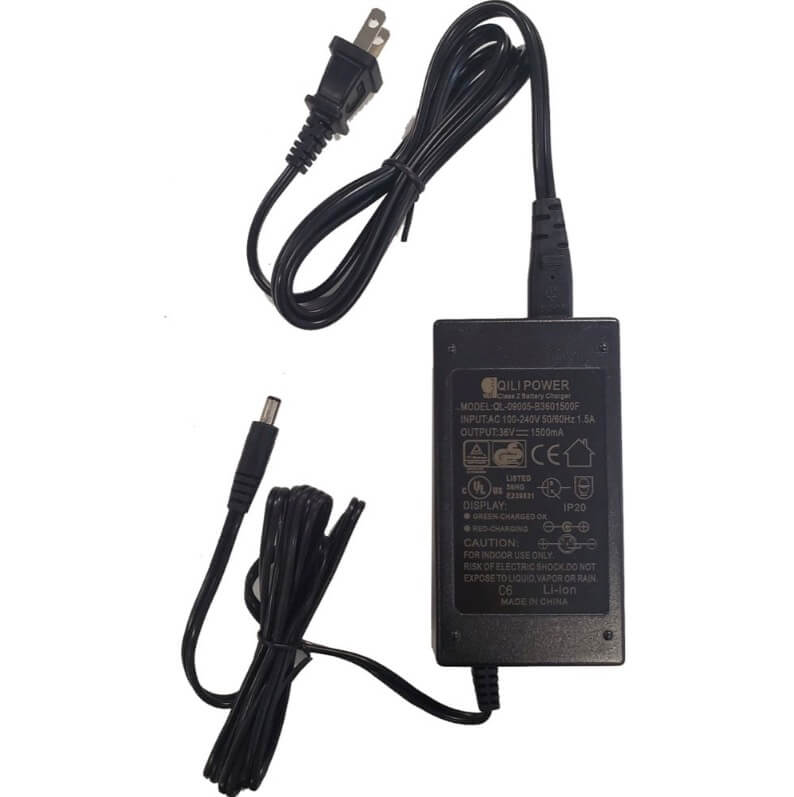 MotoTec Replacement LITHIUM BATTERY CHARGER for Metro 36V Electric Scooter