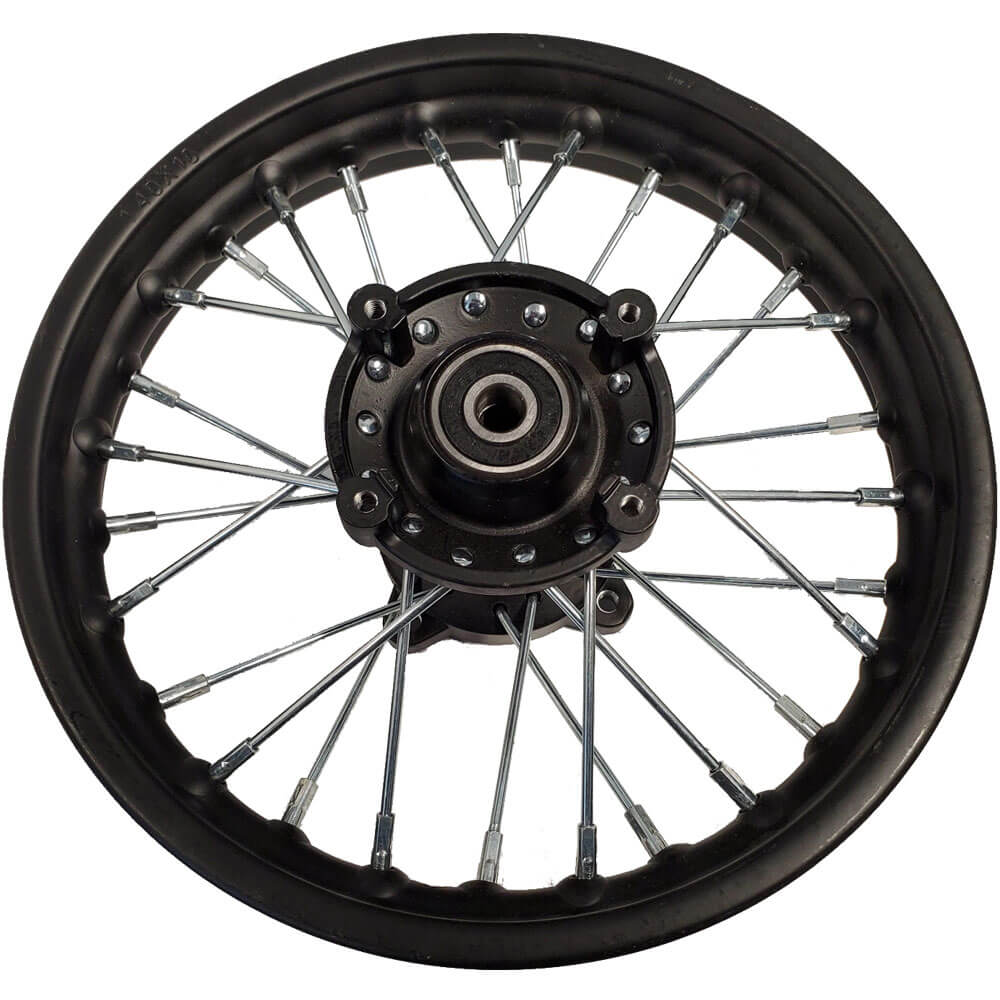 MotoTec Replacement REAR RIM 80/100-10 for 1000W 36V Pro Electric Dirt Bike