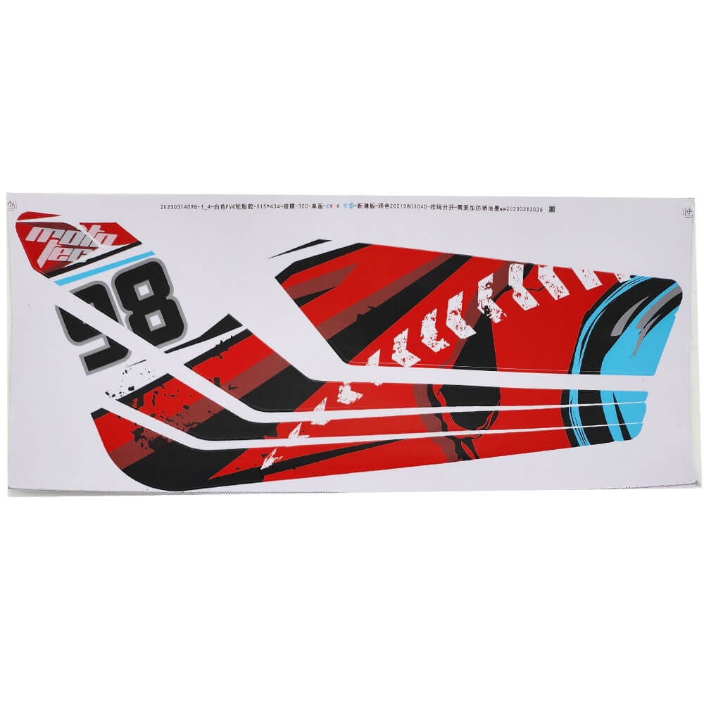 MotoTec Replacement RIGHT BODY STICKER for Mud Monster XL 212cc/2000W Go-Kart
