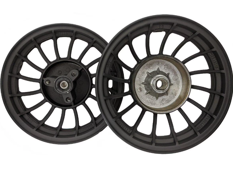 MotoTec Universal Parts 10" FRONT & REAR ALUMINUM WHEEELSET for Retro 50cc Scooters