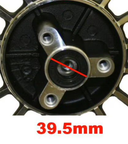 MotoTec Universal Parts 10" FRONT & REAR ALUMINUM WHEEELSET for Retro 50cc Scooters