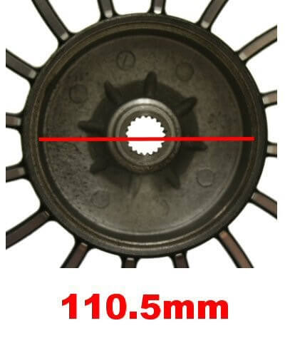 MotoTec Universal Parts 10" REAR WHEEL for Retro 50cc Scooters, 144-42