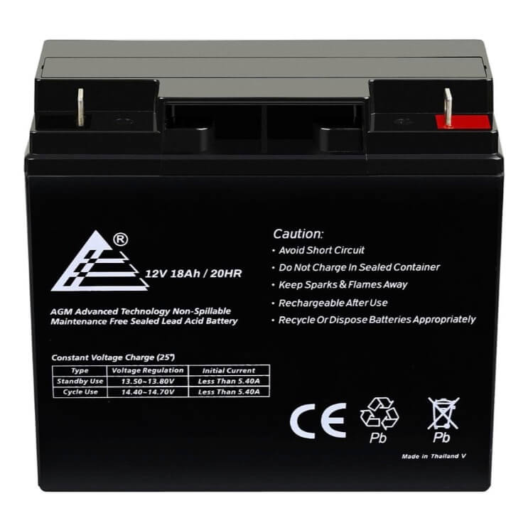 MotoTec Universal Parts 12V 18Ah SLA BATTERY, Batt-12v-18ah