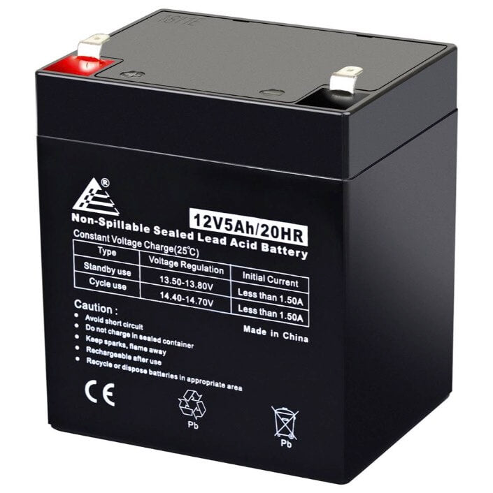 MotoTec Universal Parts 12V 5Ah SLA BATTERY, Batt-12v-5ah
