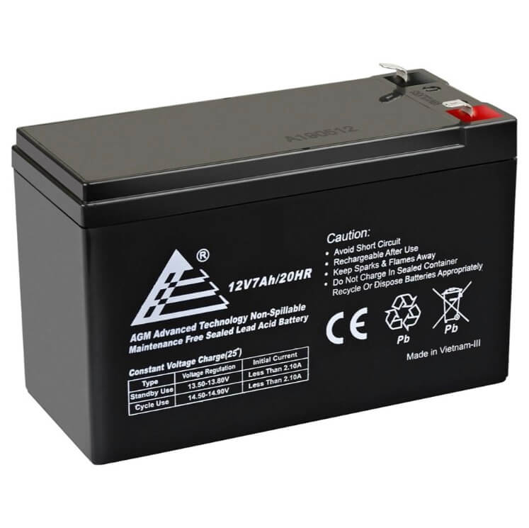 MotoTec Universal Parts 12V 7Ah SLA BATTERY, Batt-12v-7ah