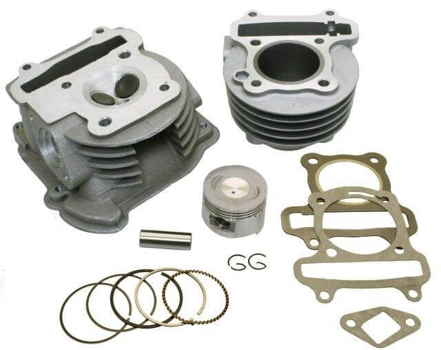 MotoTec Universal Parts 50cc QMB139 4-Stroke Cylinder & Head Kit, 64mm Valves