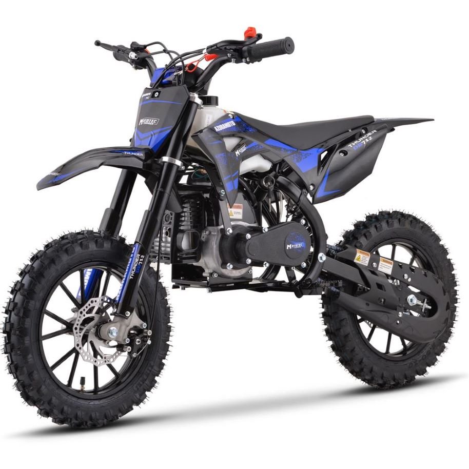 MotoTec THUNDER 50cc 2-Stroke Suspension Kids' Gas Dirt Bike